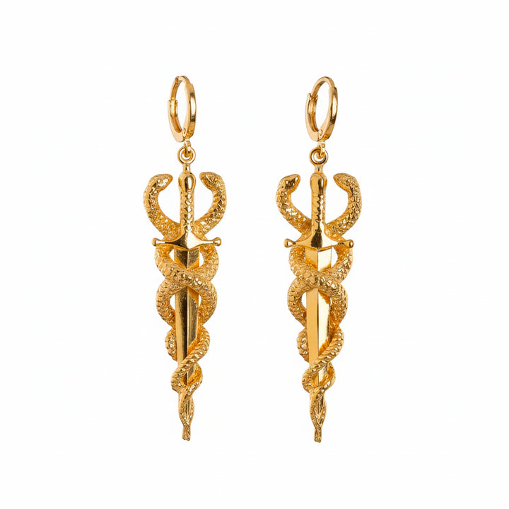 DAGGER HOOPS PAIR - GOLD