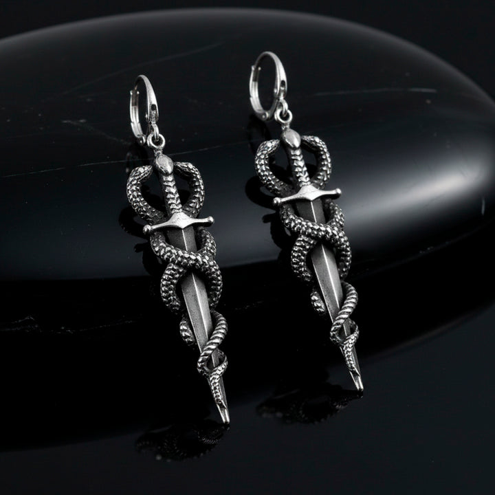 DAGGER HOOPS PAIR- SILVER
