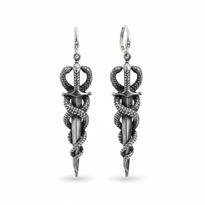DAGGER HOOPS PAIR- SILVER