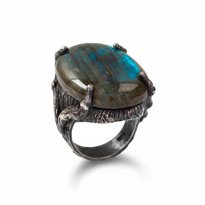 GUILLERMINA LABRADORITE RING GOLD PLATED